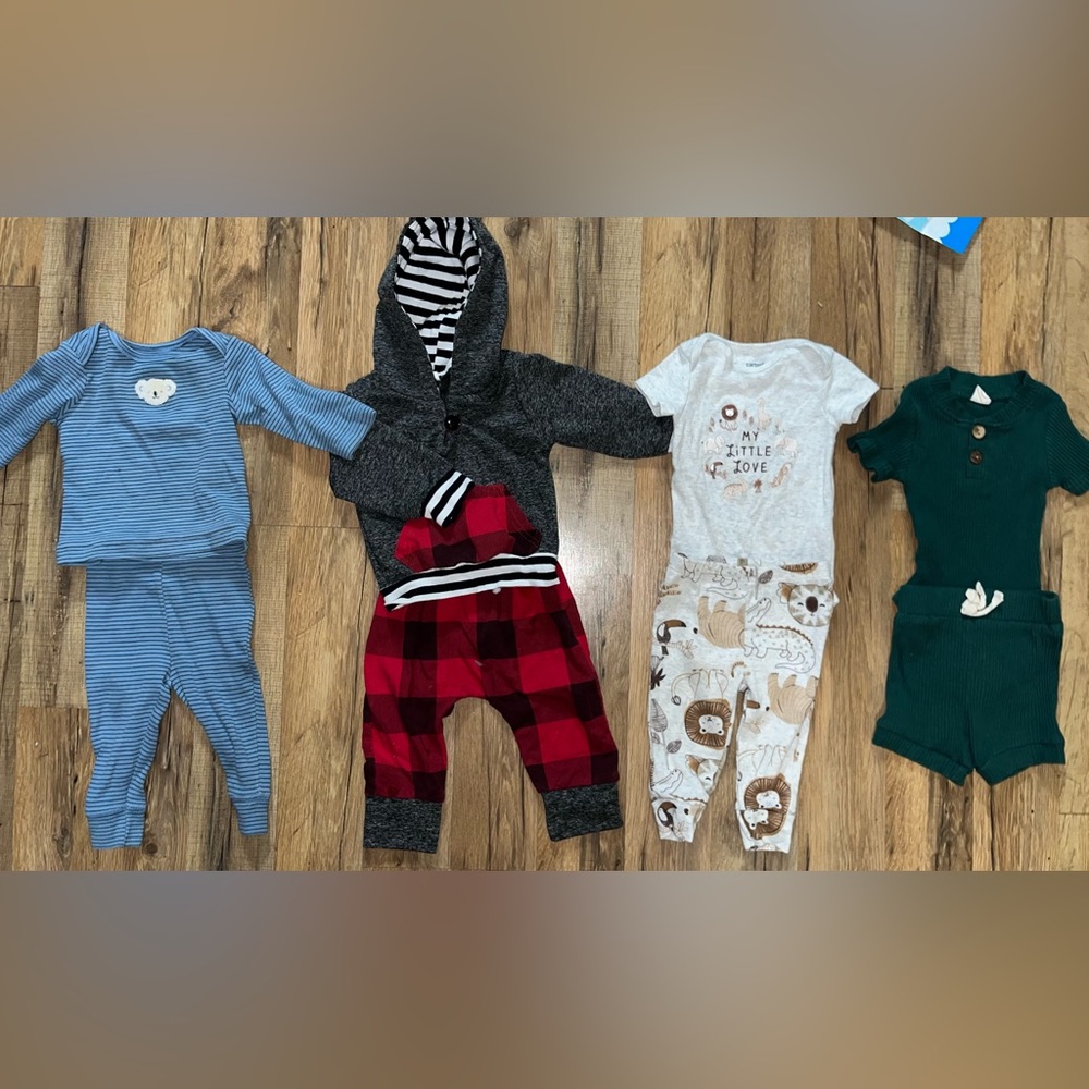 8 piece matching outfit set baby clothing bundle 6 months
